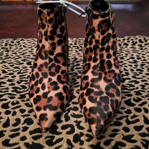 Gianni Bini Animal Print Ankle Booties